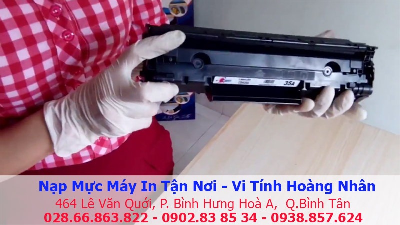 nạp mực máy in HP 1102